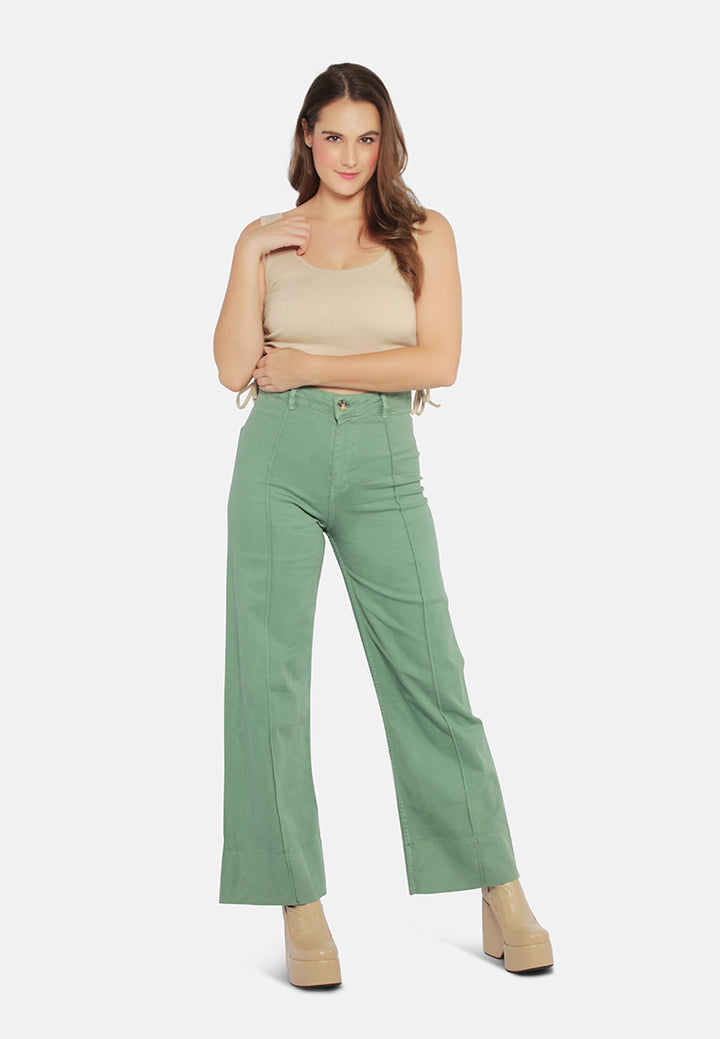 women flared pants for women#color_green