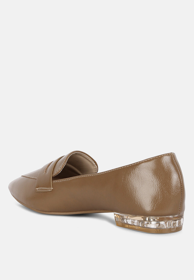 women flat formal loafers#color_taupe