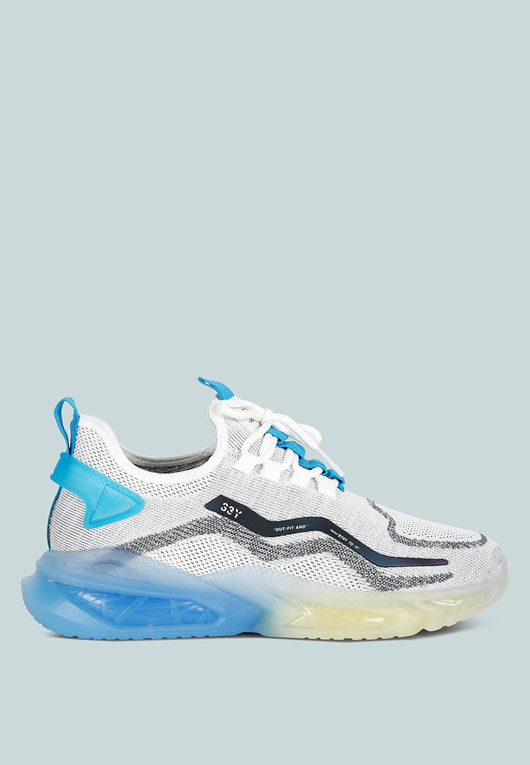 men's fly knit running sneakers#color_white