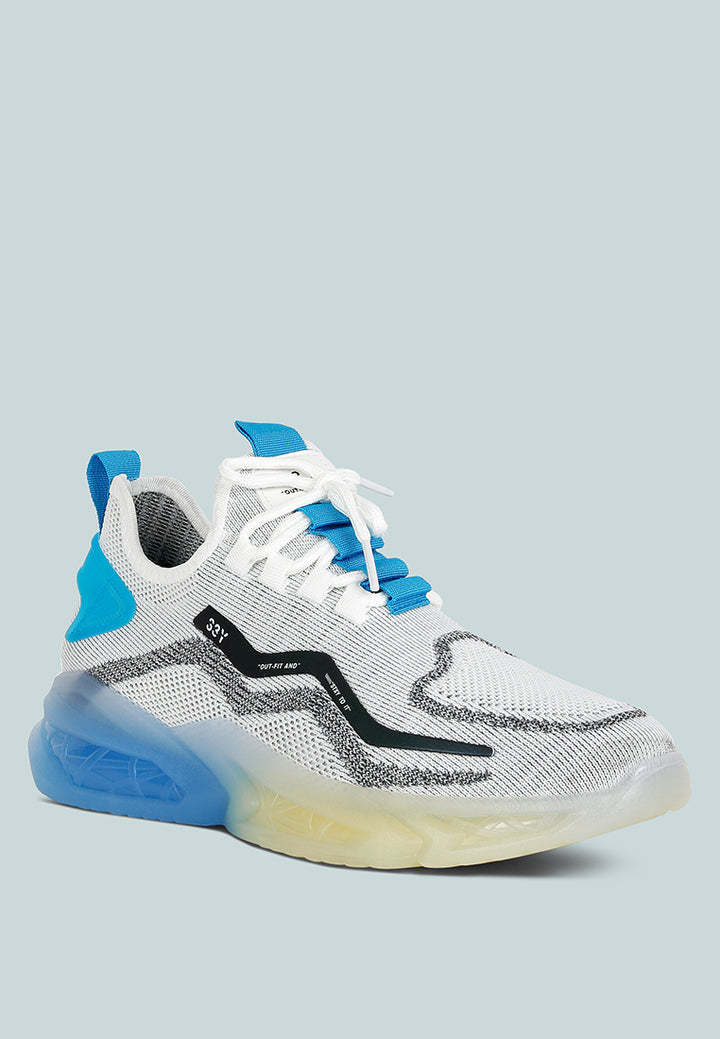 men's fly knit running sneakers#color_white