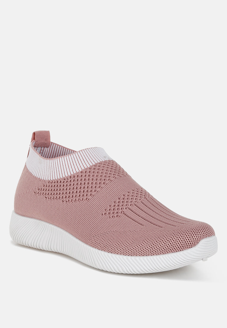 women flyknit walking sneakers#color_pink