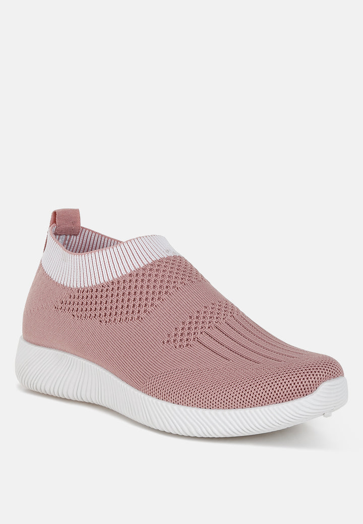 women flyknit walking sneakers#color_pink