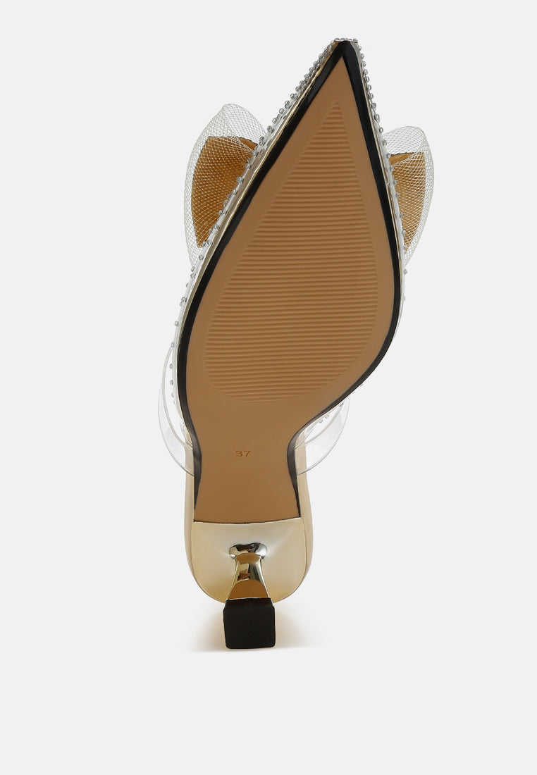 embellished bow kitten heels
#color_gold