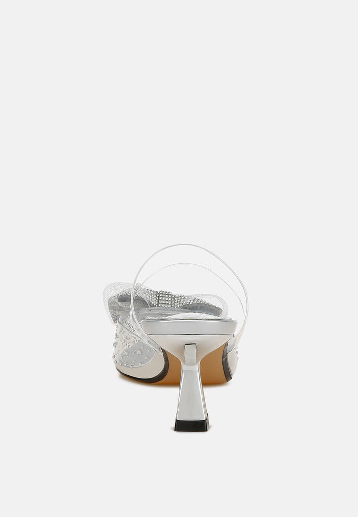 embellished bow kitten heels
#color_silver