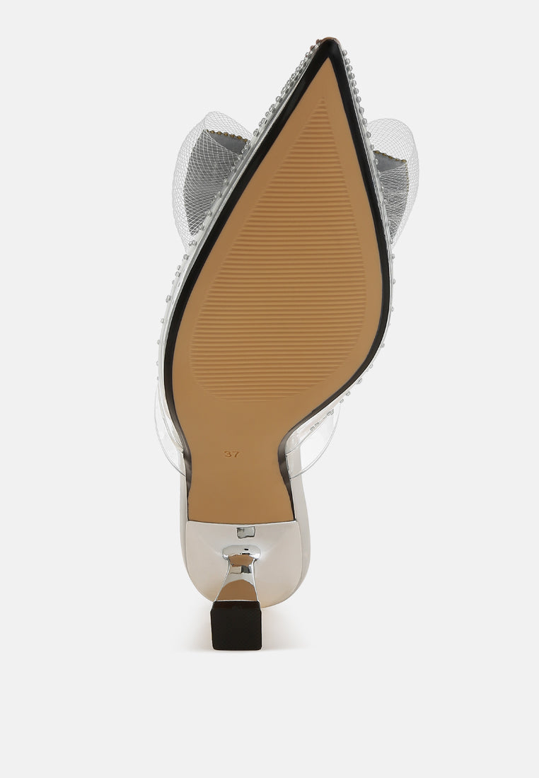 embellished bow kitten heels
#color_silver