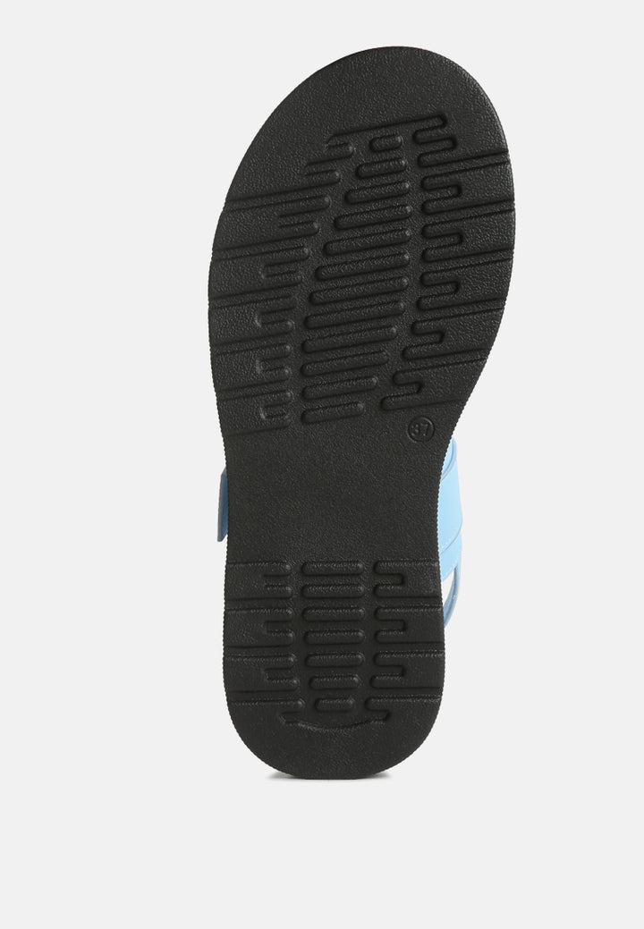 women pin buckle platform sandals#color_blue