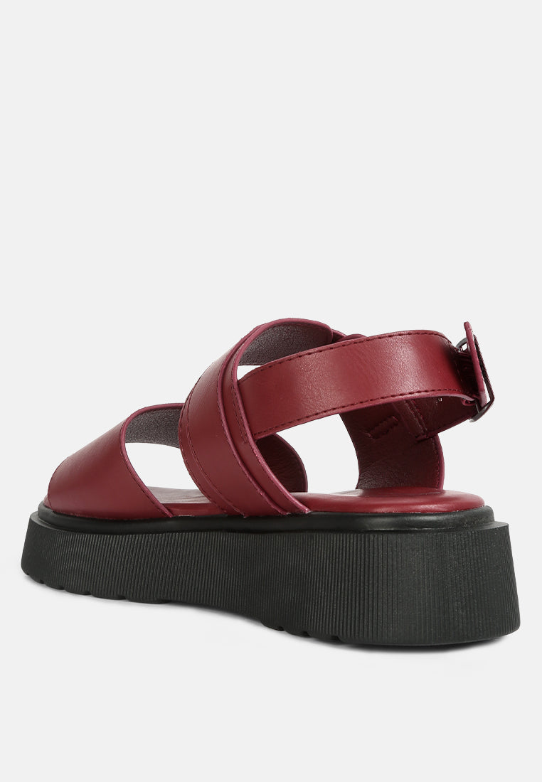 women pin buckle platform sandals#color_burgundy