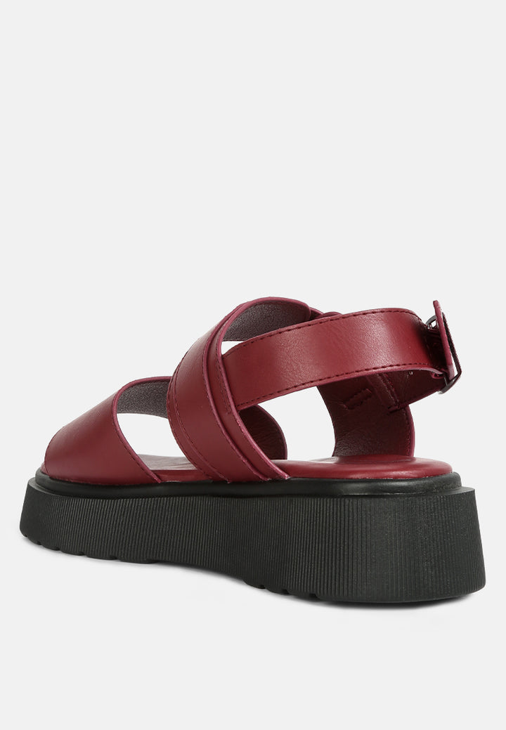 women pin buckle platform sandals#color_burgundy