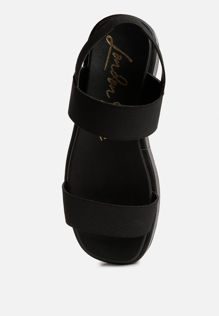 women black chunky flatform sandals#color_black