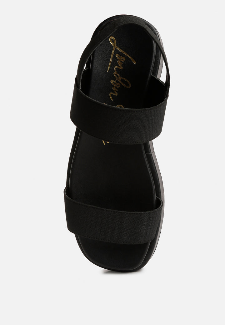 women black chunky flatform sandals#color_black