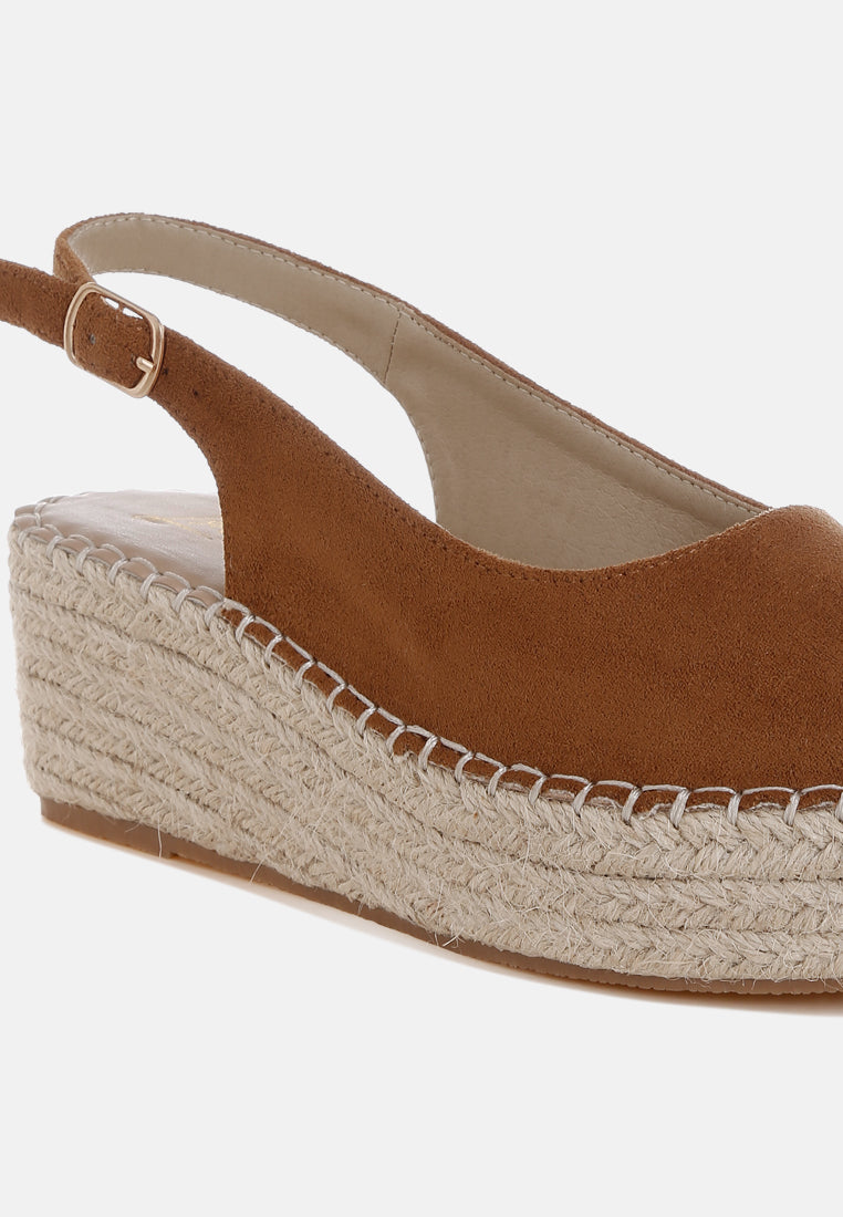 Women Peep-Toe Espadrille Wedges