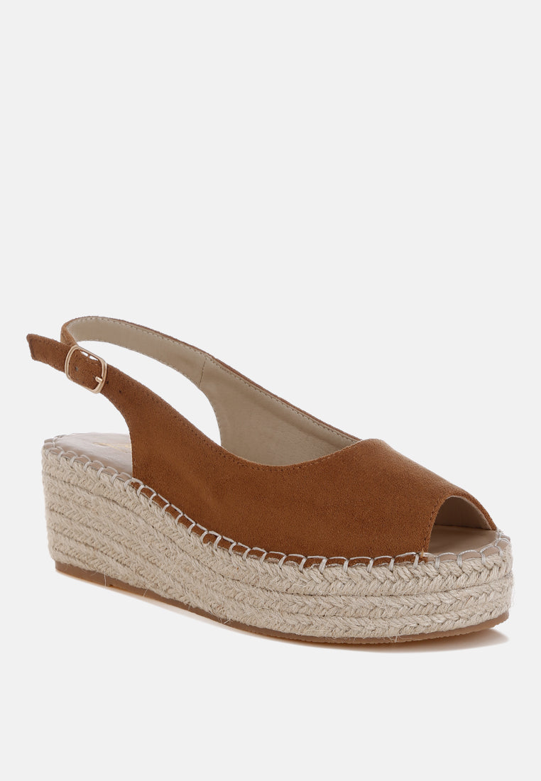 Women Peep-Toe Espadrille Wedges