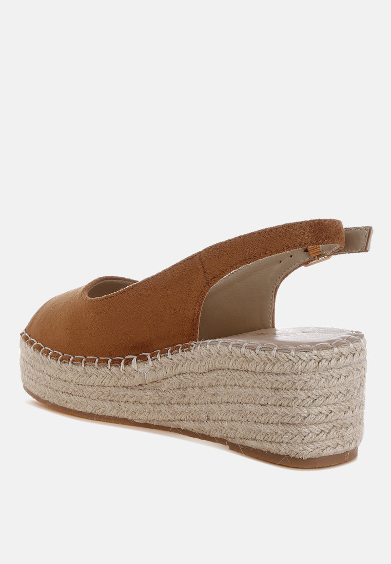 Women Peep-Toe Espadrille Wedges