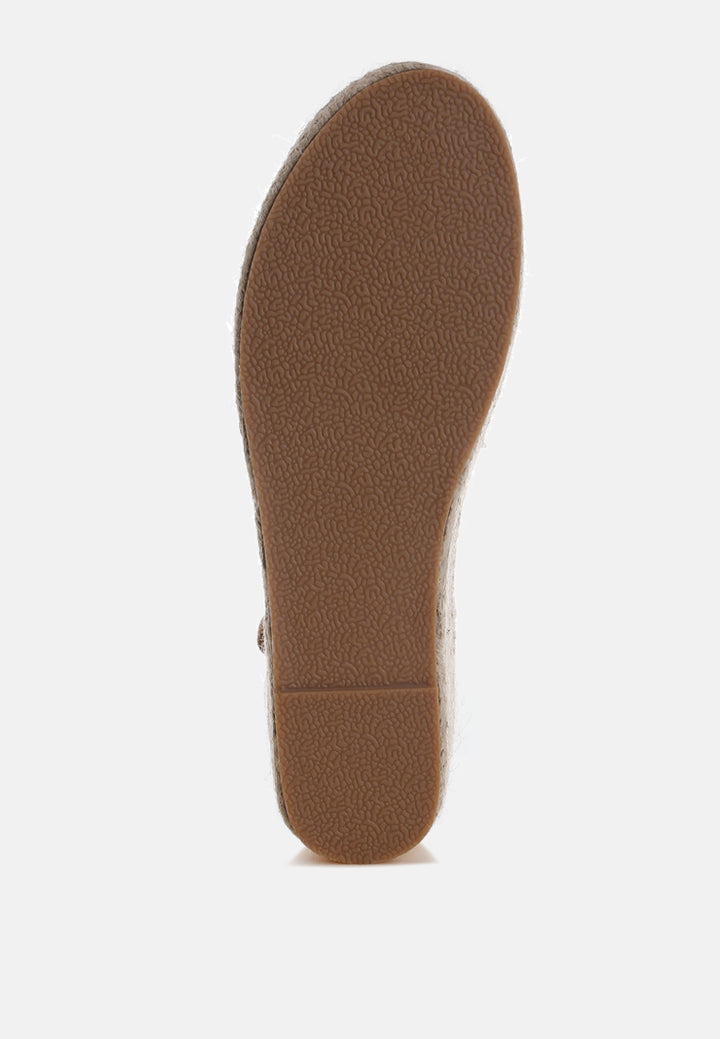 Women Peep-Toe Espadrille Wedges
