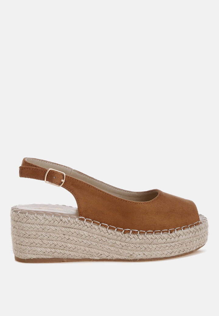 Women Peep-Toe Espadrille Wedges