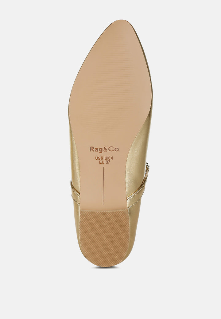 women metallic mary jane ballerinas#color_gold