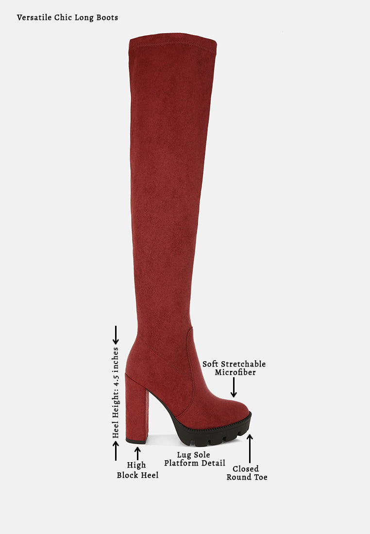 maple faux suede long boots by ruw#color_burgundy