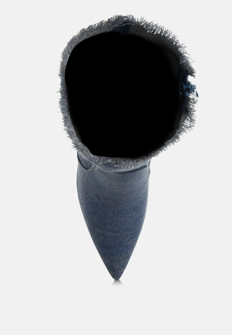 women distressed denim mid-calf boots#color_denim