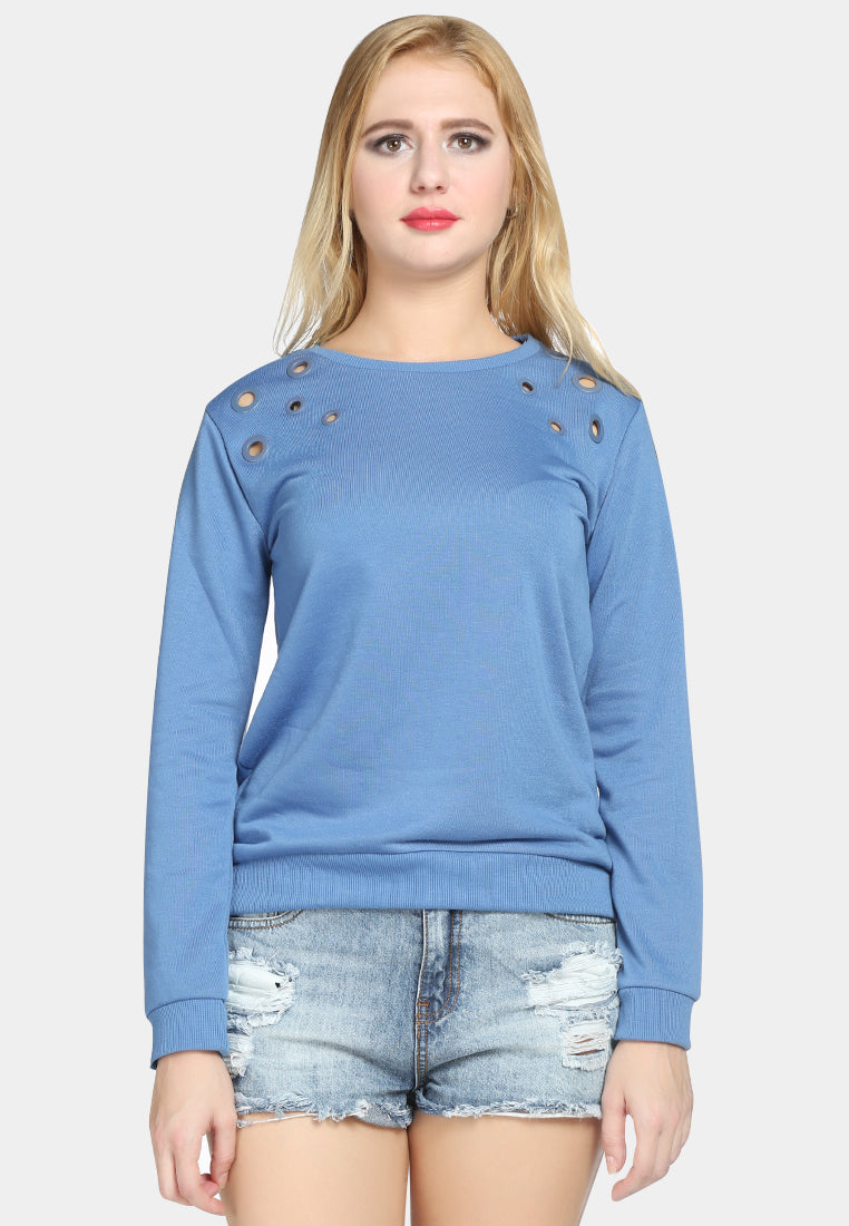 women peek-a boo top#color_blue