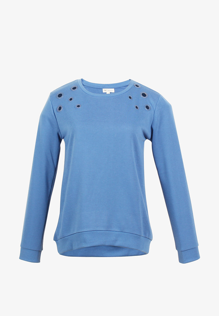 women peek-a boo top#color_blue