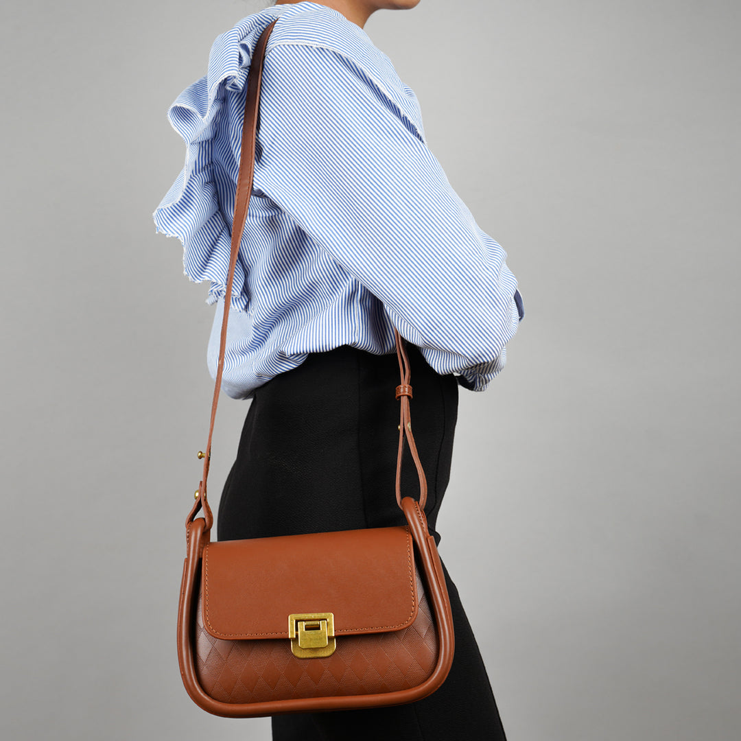 Faux Leather Sling Bag