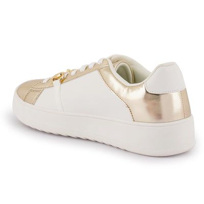 contrasting metallic sneakers#color_gold