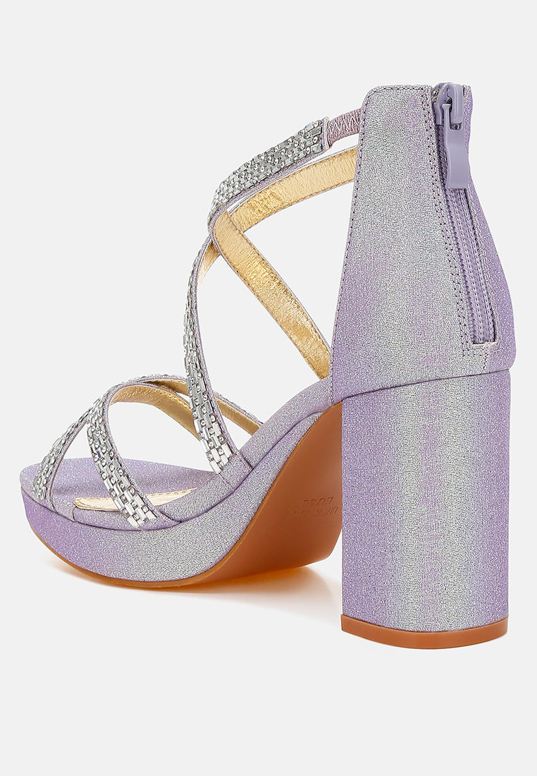 women rhinestones embellished strappy sandals#color_lilac