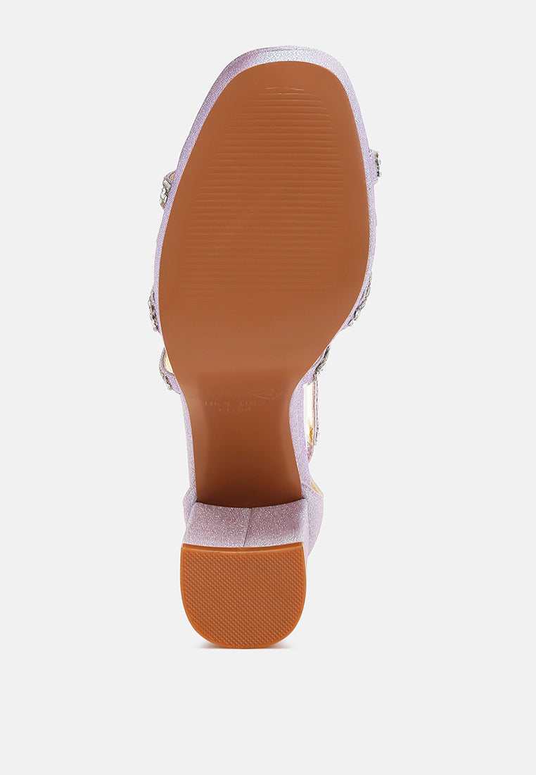 women rhinestones embellished strappy sandals#color_lilac