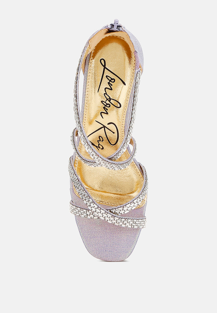 women rhinestones embellished strappy sandals#color_lilac