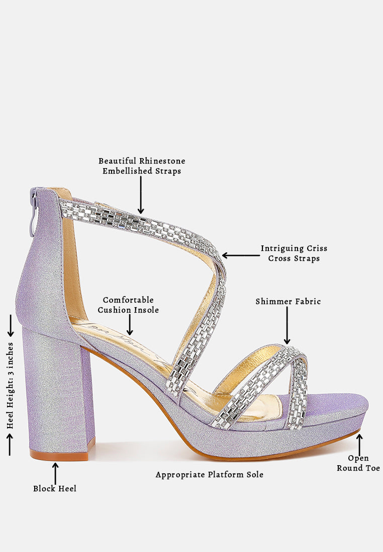 women rhinestones embellished strappy sandals#color_lilac