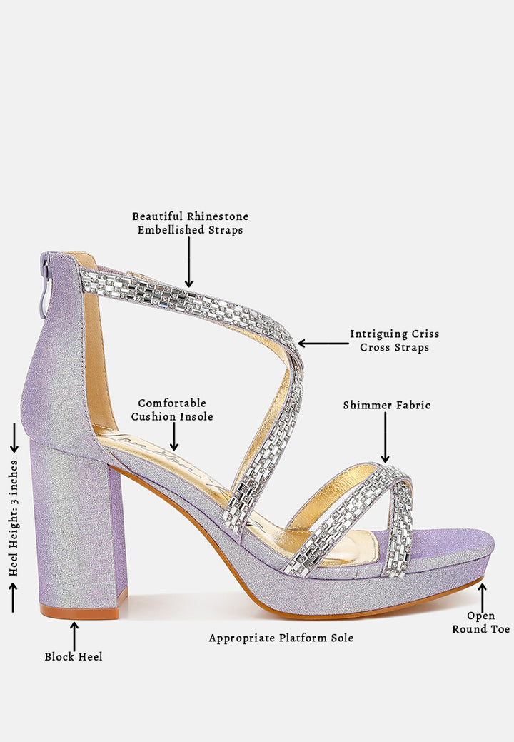 women rhinestones embellished strappy sandals#color_lilac
