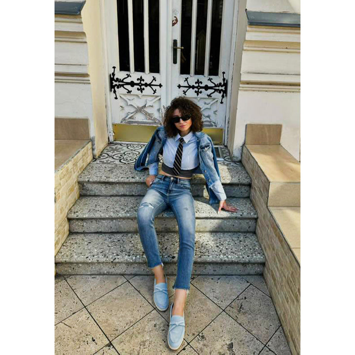 suede knot detailed loafers#color_baby-blue