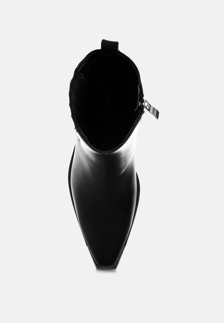 women high ankle chelsea boots#color_black