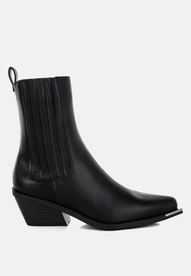 women high ankle chelsea boots#color_black