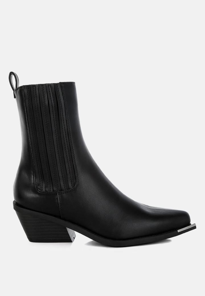 women high ankle chelsea boots#color_black