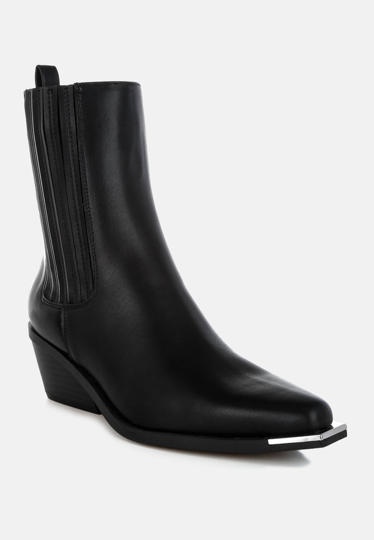 women high ankle chelsea boots#color_black