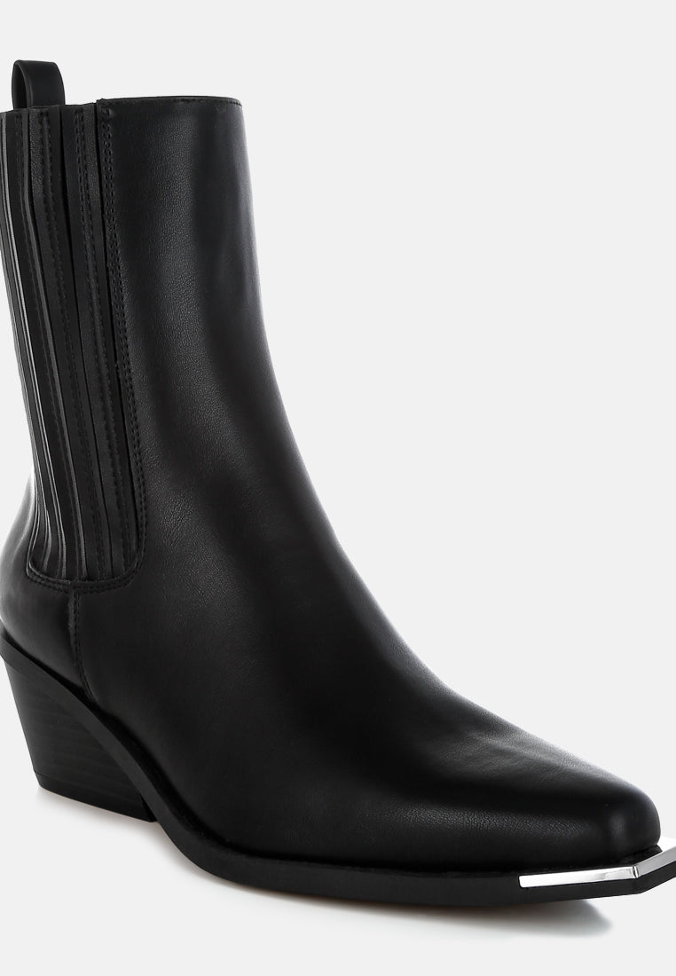women high ankle chelsea boots#color_black