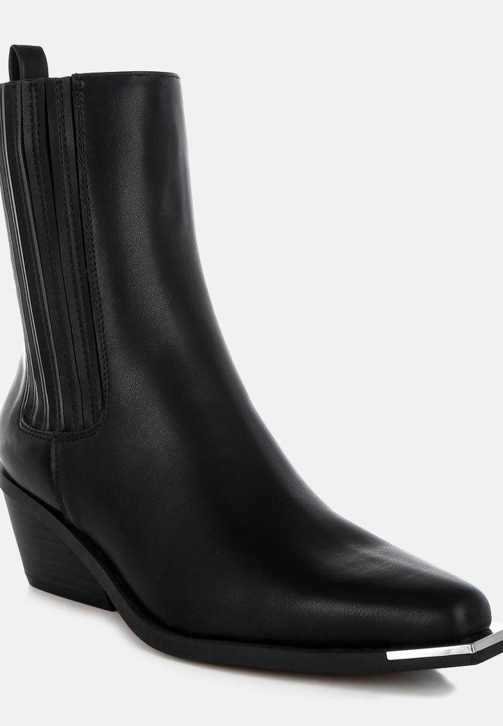 women high ankle chelsea boots#color_black