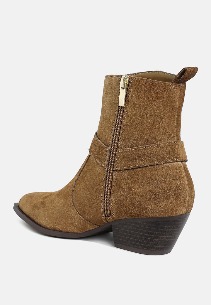 rag & co women harness detail ankle boots#color_taupe