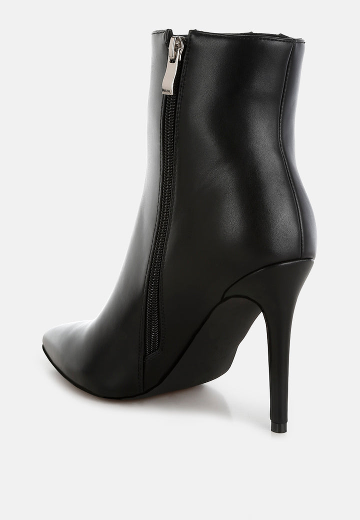 women rhinestones chain detail boots#color_black