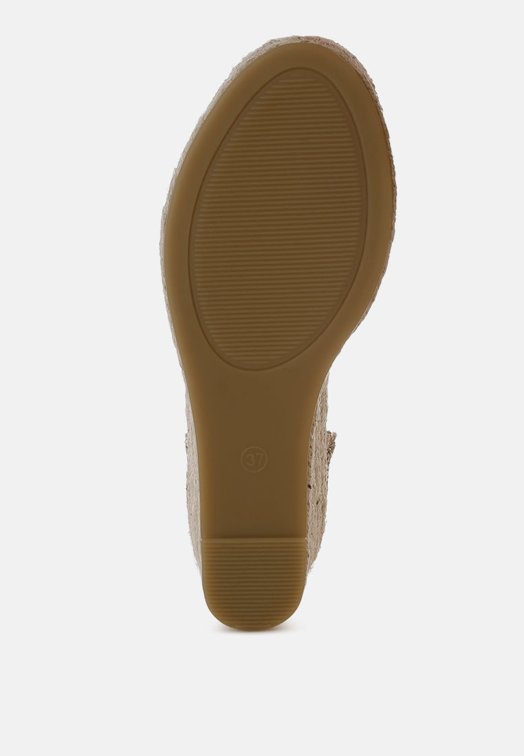 women raffia woven wedge sandals#color_beige