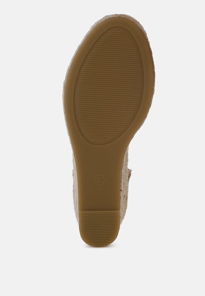women raffia woven wedge sandals#color_beige