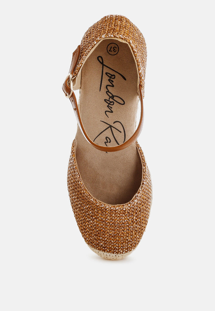 women raffia woven wedge sandals#color_tan