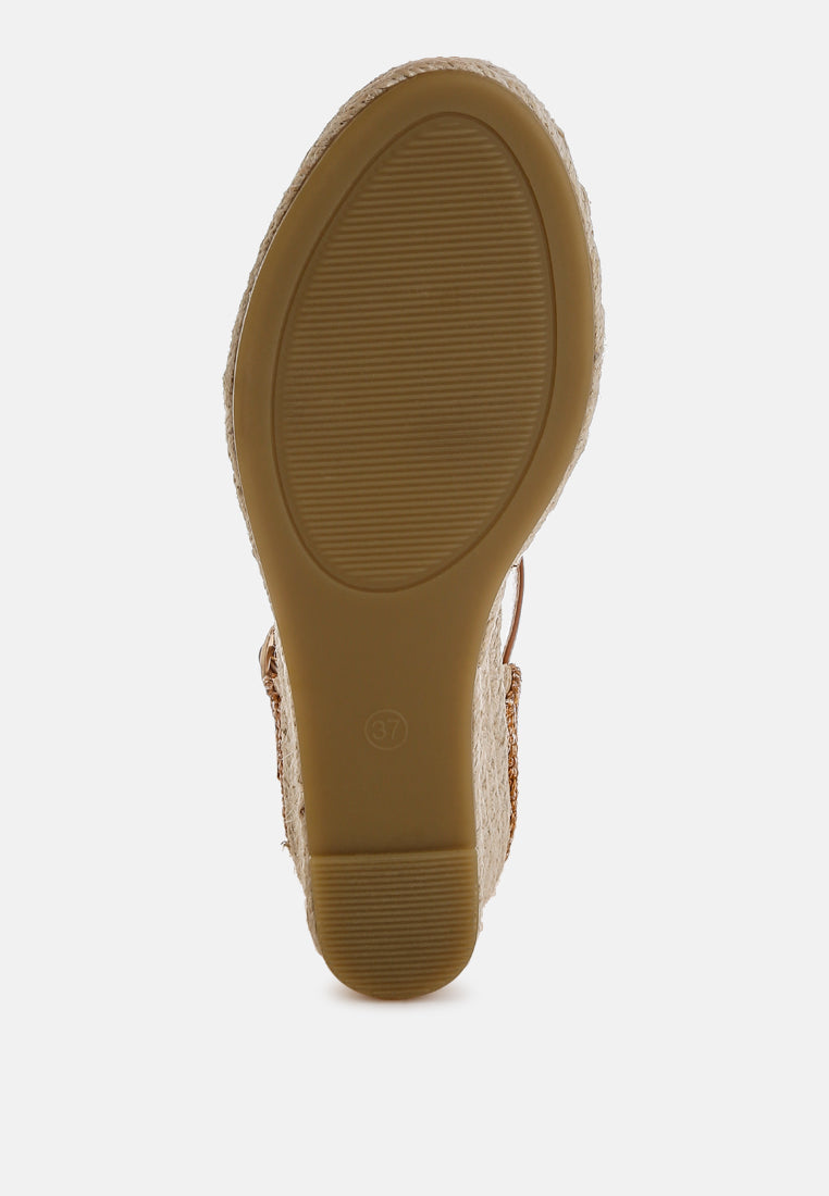 women raffia woven wedge sandals#color_tan