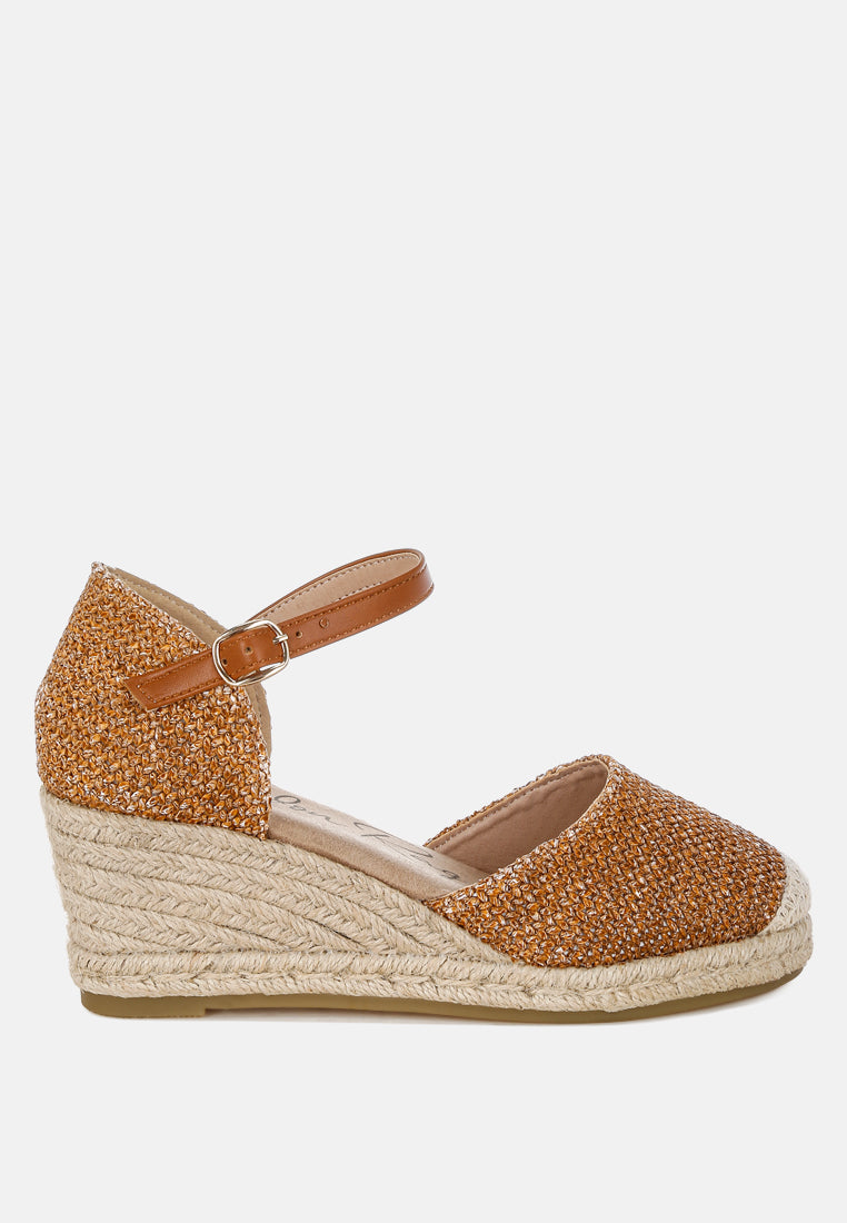 women raffia woven wedge sandals#color_tan