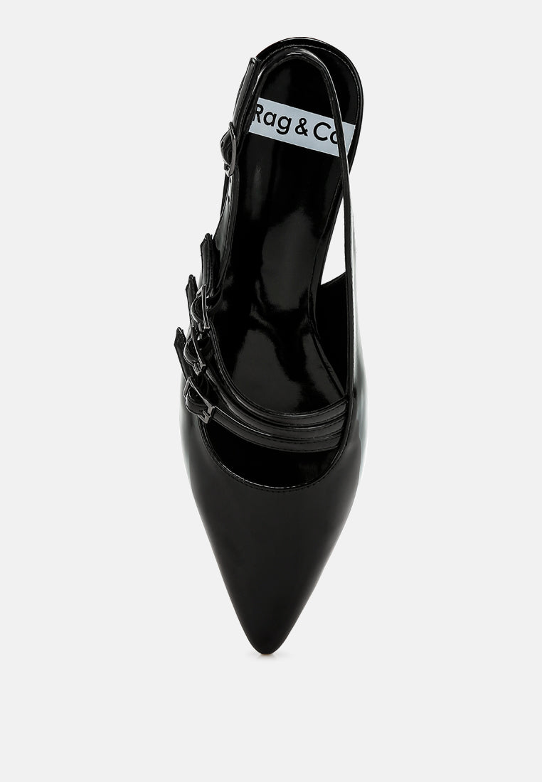 women triple strap slingback sandals by ruw#color_black