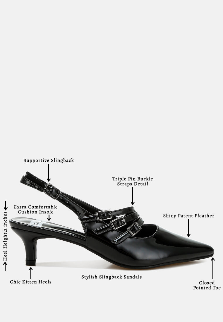 women triple strap slingback sandals by ruw#color_black