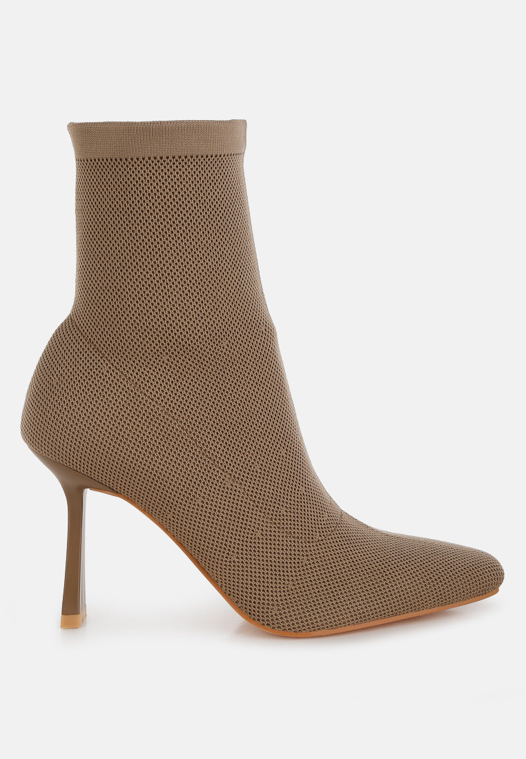 women knitted sock boots#color_taupe