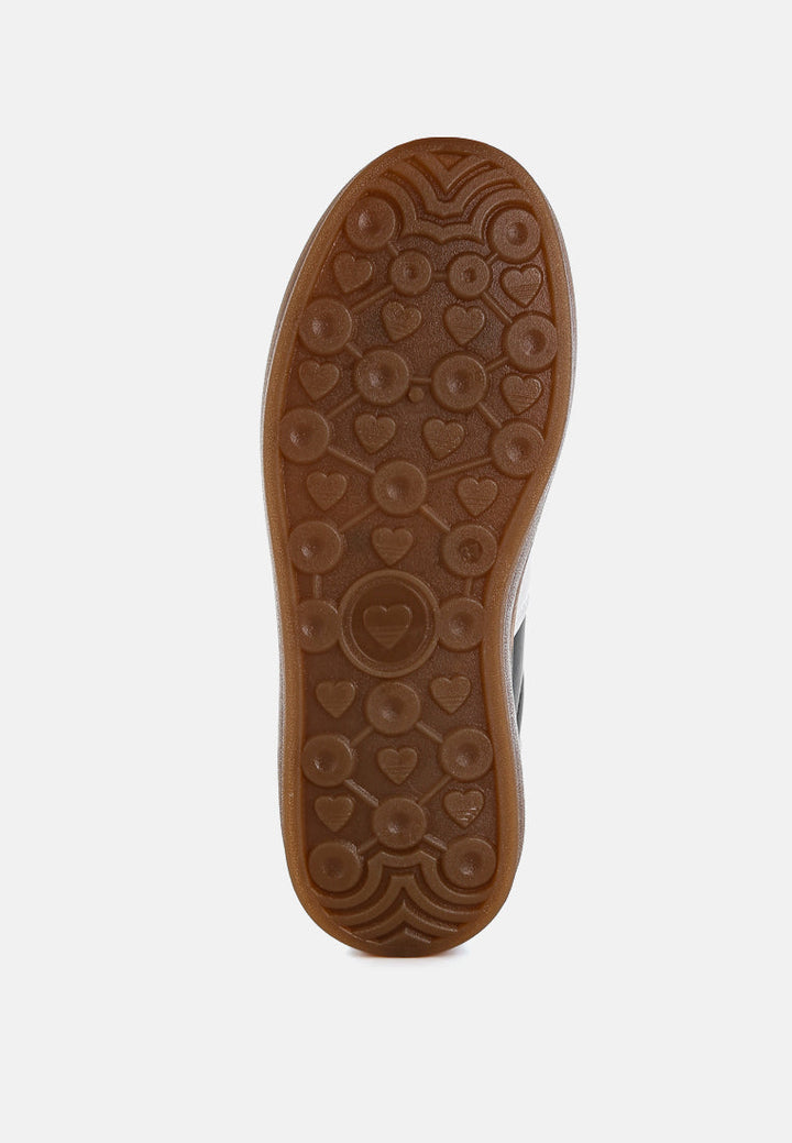 faux leather lace-up sneakers by rag#color_black