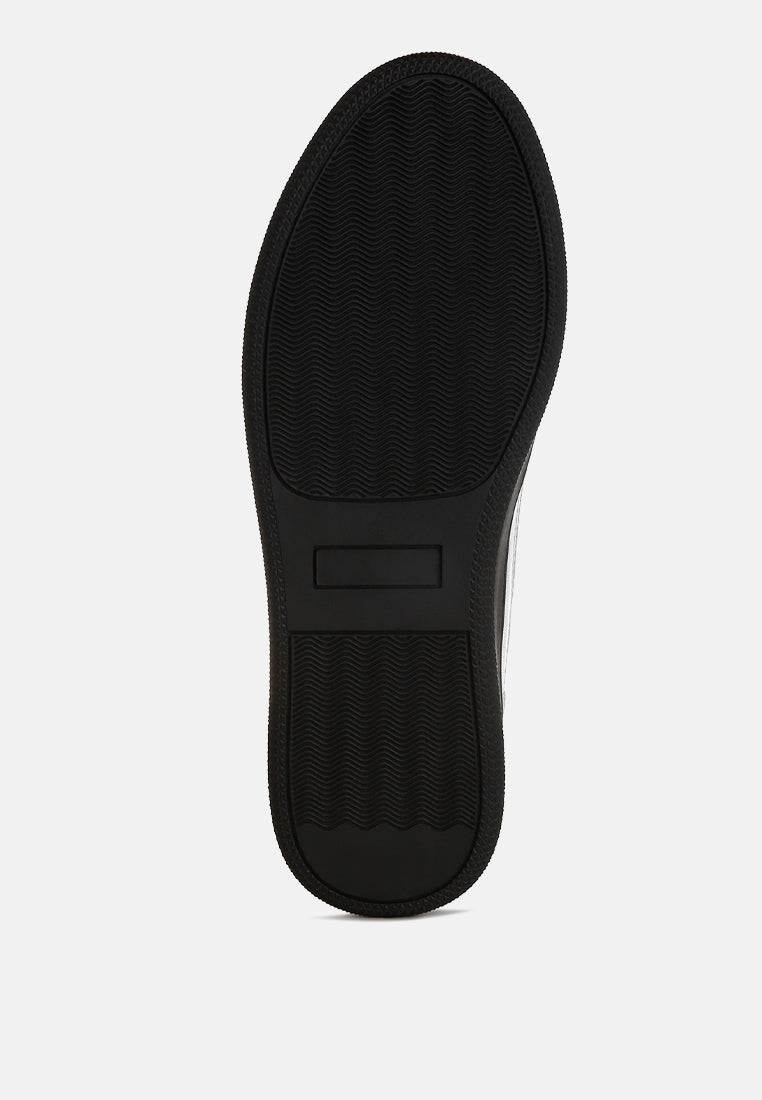 women faux leather everyday sneakers#color_silver-black